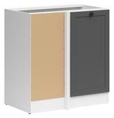 Junona Line - Hjørneskap 60 cm - Venstre - Grafitt/Hvit